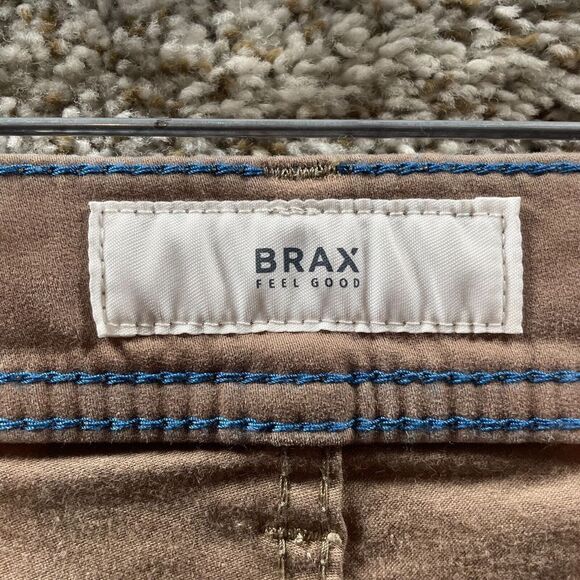 Brax Pants Adult 33x28 Tan Cooper Fancy Chino Casual Straight Stretch Mens Logo - Picture 7 of 11